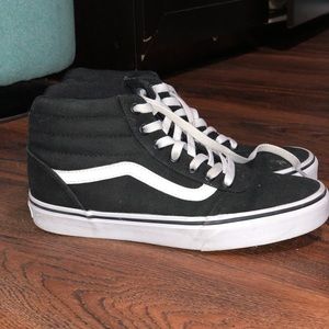 Vans high top in women’s size 8.5. Worn one time!